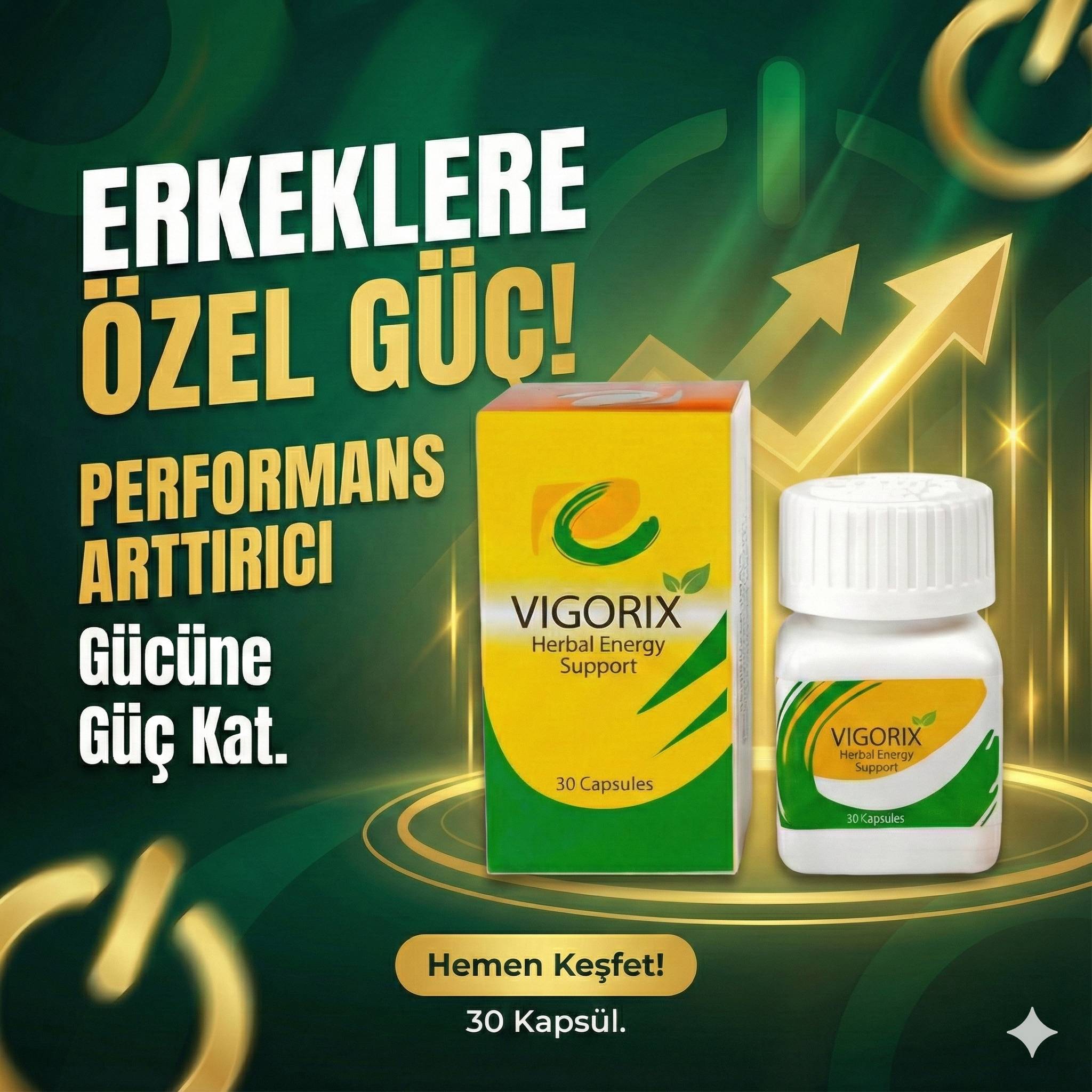 Vigorix 100 mg Performans Arttırmaya Yardımcı Bitkisel Takviye